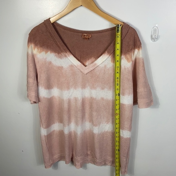 V neck tie dye POL top - Picture 3 of 5